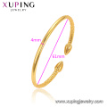 52253 XUPING Latest Design Fashion 24K Gold Color Delicate No Stone Gold Plated Bangle